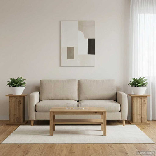 Plant Stand 2 pcs Artisan Oak 30.5 x 30 x 43 cm Engineered Wood