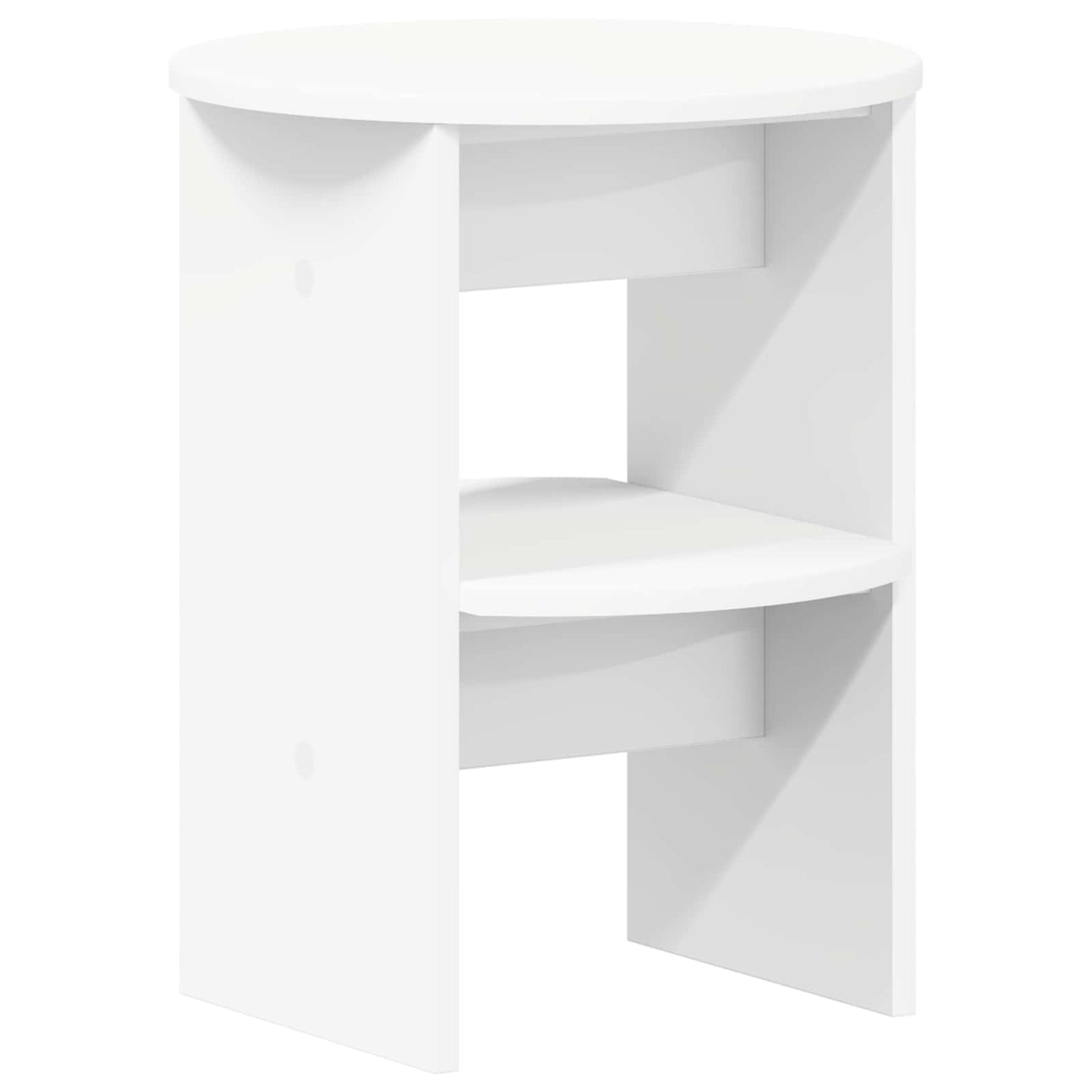 Side Cabinet White Ø40 x 50 cm Engineered Wood