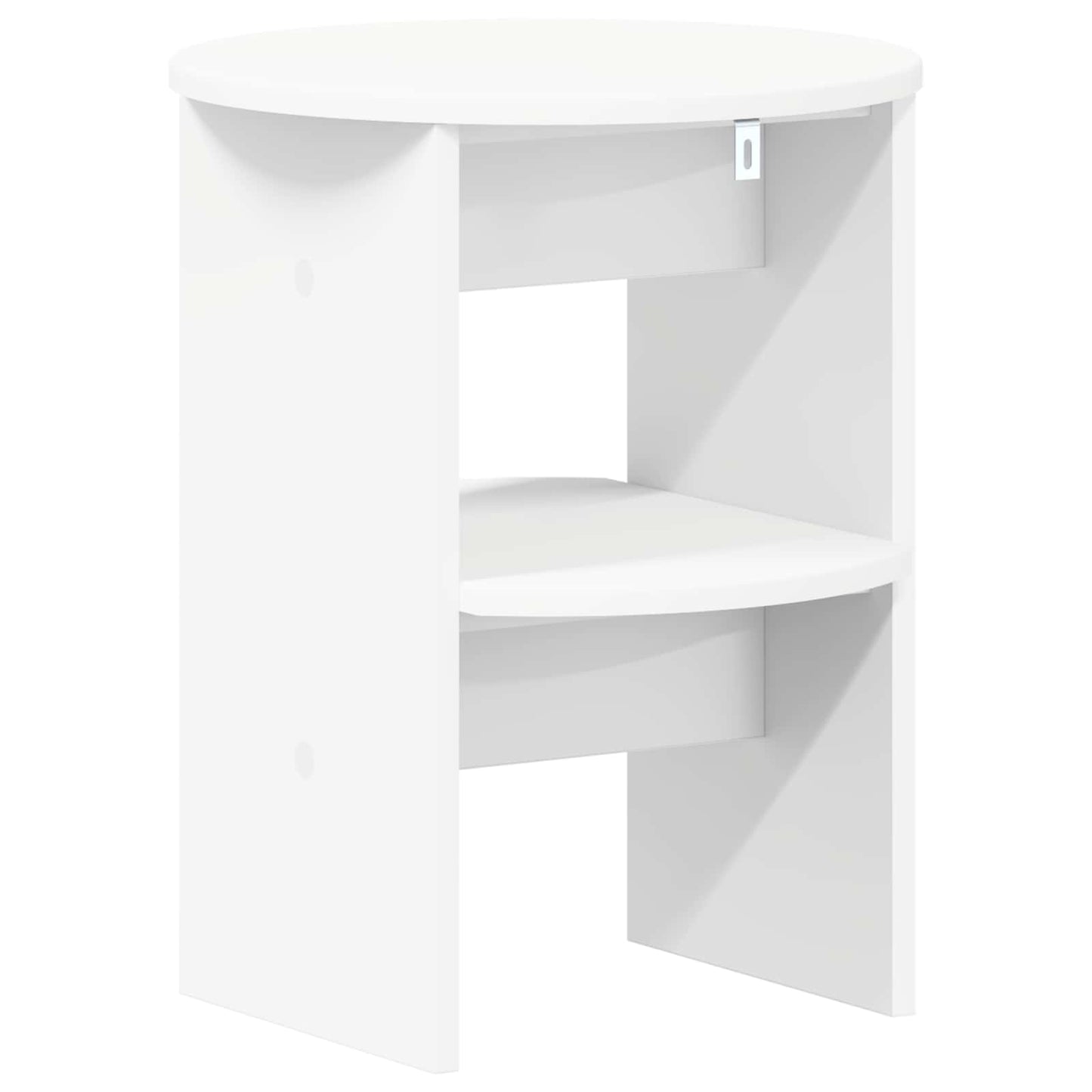 Side Cabinet White Ø40 x 50 cm Engineered Wood