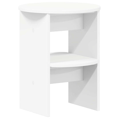 Side Cabinet 2 pcs White Ø40 x 50 cm Engineered Wood
