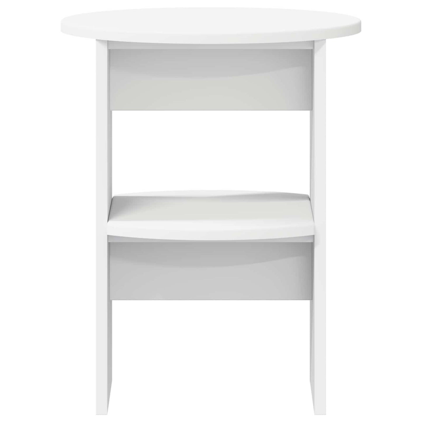 Side Cabinet 2 pcs White Ø40 x 50 cm Engineered Wood