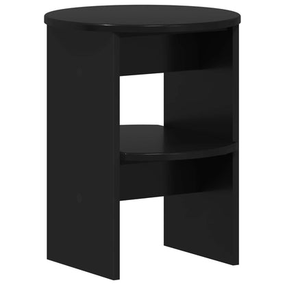 Side Cabinet Black Ø40 x 50 cm Engineered Wood