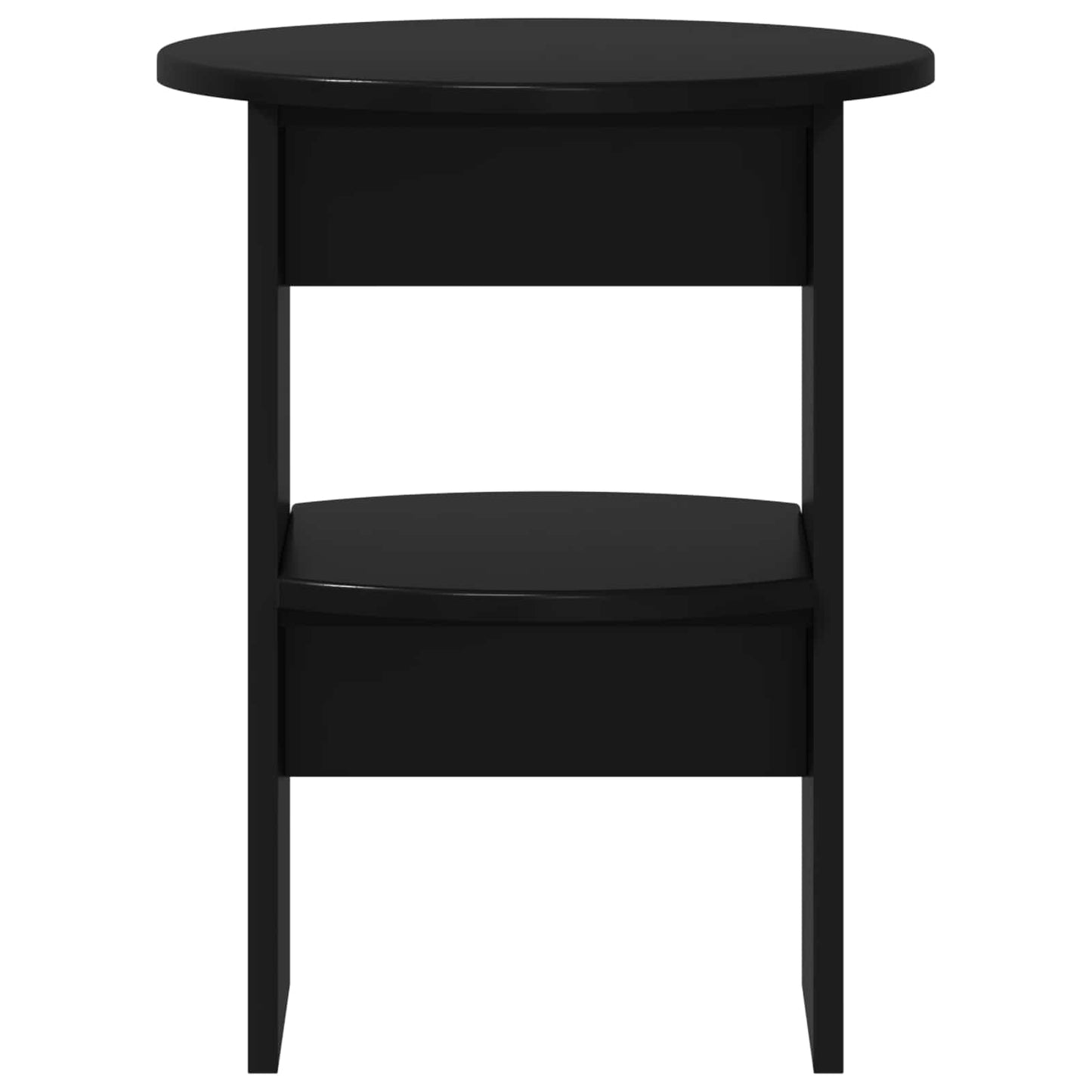 Side Cabinet Black Ø40 x 50 cm Engineered Wood