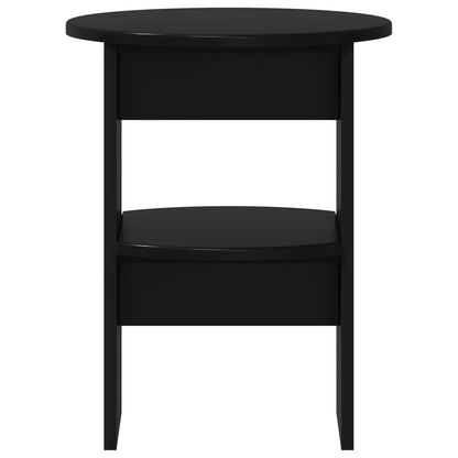 Side Cabinet Black Ø40 x 50 cm Engineered Wood