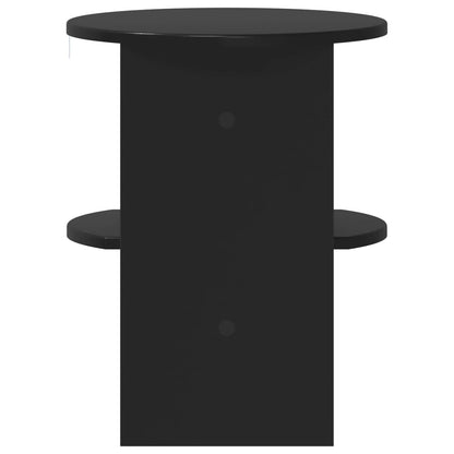 Side Cabinet Black Ø40 x 50 cm Engineered Wood