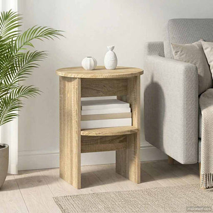 Side Cabinet Sonoma Oak Ø40 x 50 cm Engineered Wood