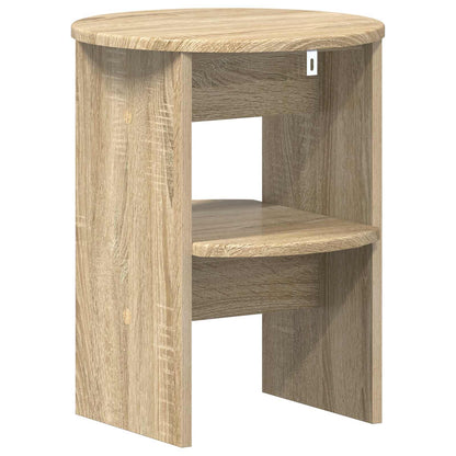 Side Cabinet 2 pcs Sonoma Oak Ø40 x 50 cm Engineered Wood