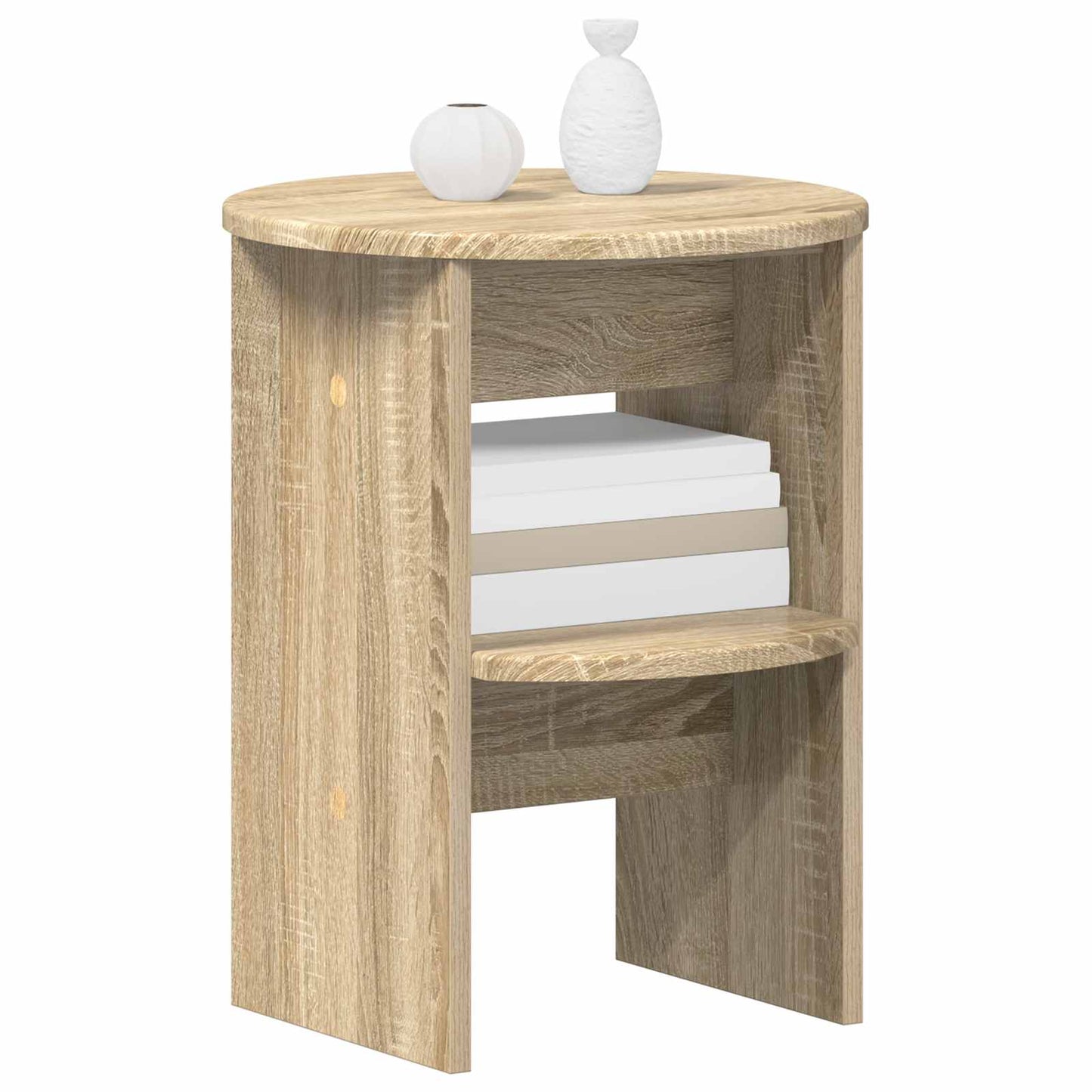 Side Cabinet 2 pcs Sonoma Oak Ø40 x 50 cm Engineered Wood