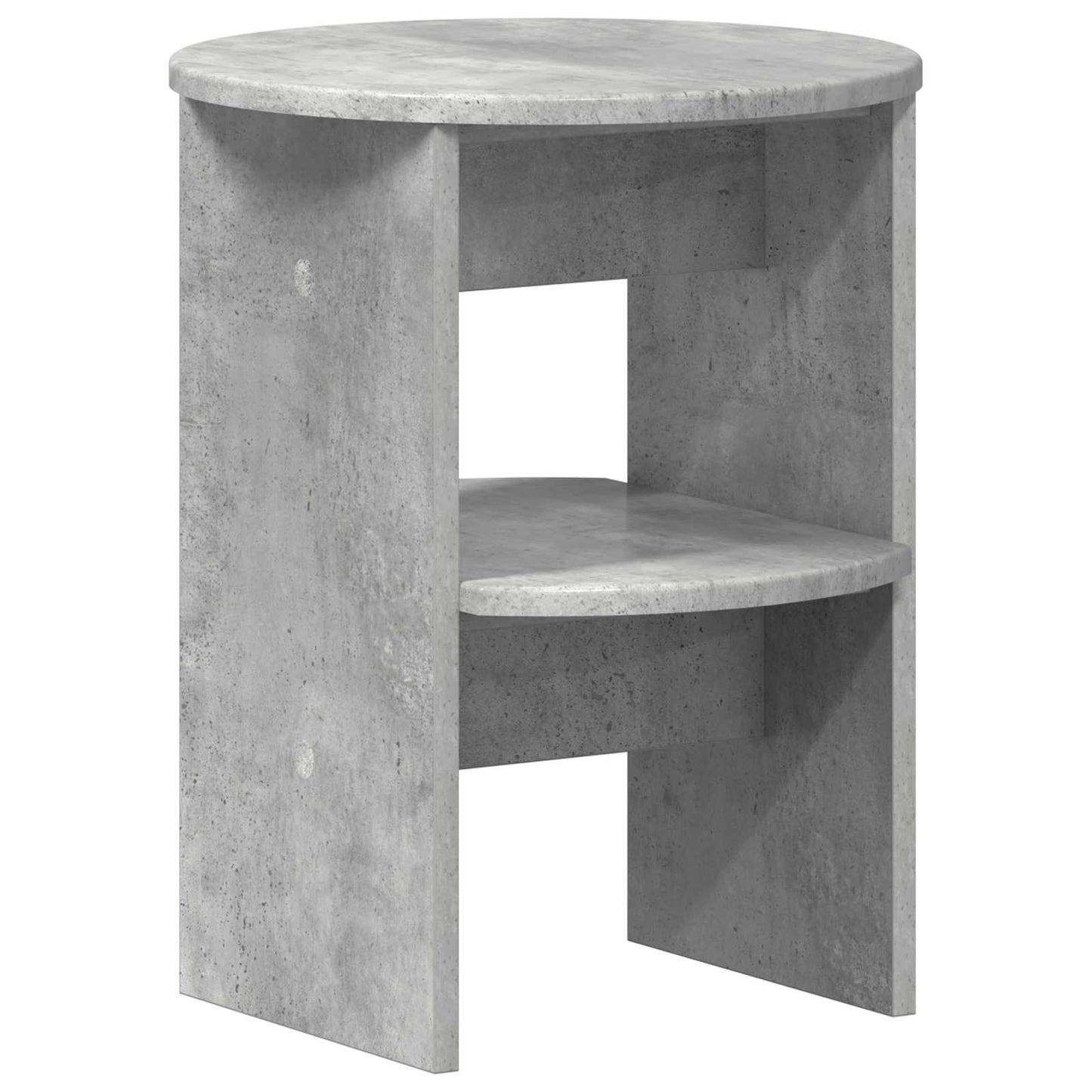 Side Cabinet 2 pcs Concrete Grey Ø40 x 50 cm Engineered Wood