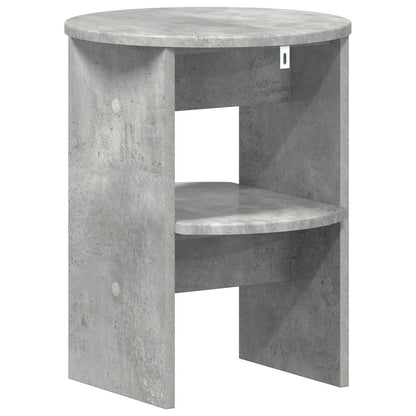 Side Cabinet 2 pcs Concrete Grey Ø40 x 50 cm Engineered Wood