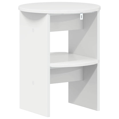Side Cabinet High Gloss White Ø40 x 50 cm Engineered Wood