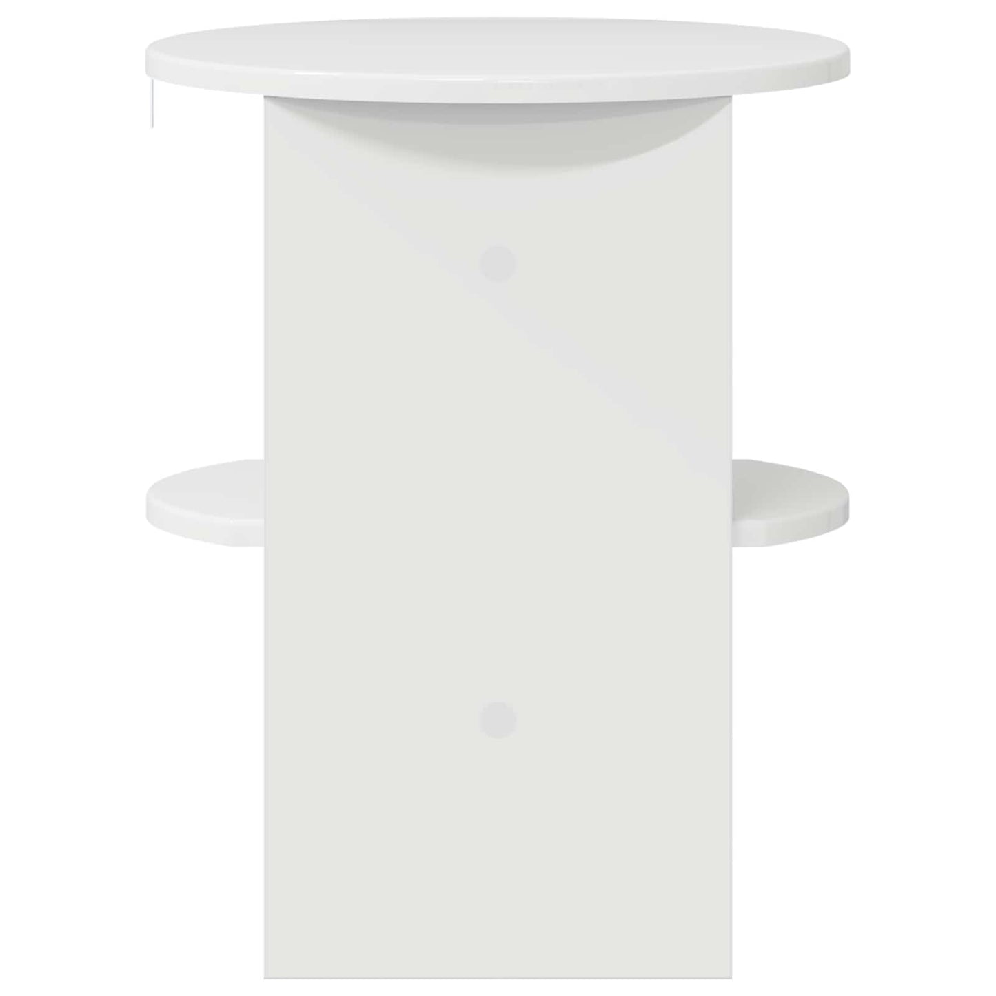 Side Cabinet High Gloss White Ø40 x 50 cm Engineered Wood