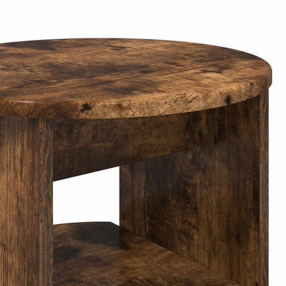 Side Cabinet Smoked Oak Ø40 x 50 cm Engineered Wood