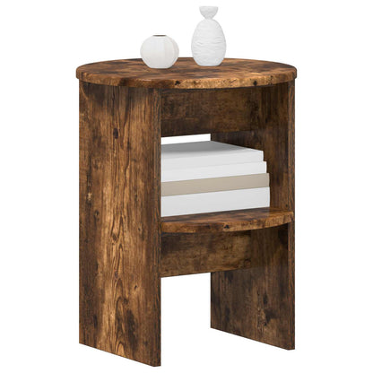 Side Cabinet Smoked Oak Ø40 x 50 cm Engineered Wood