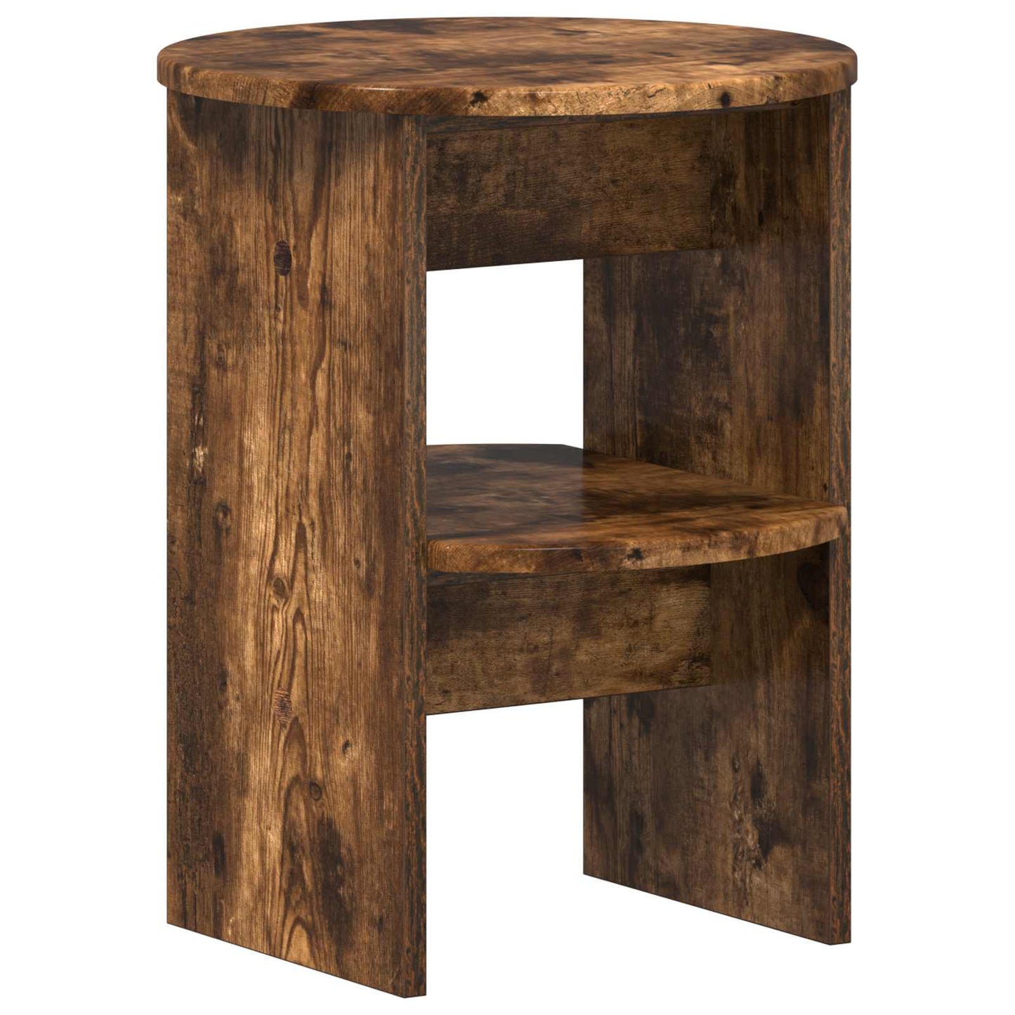 Side Cabinet 2 pcs Smoked Oak Ø40 x 50 cm Engineered Wood