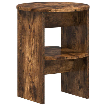 Side Cabinet 2 pcs Smoked Oak Ø40 x 50 cm Engineered Wood