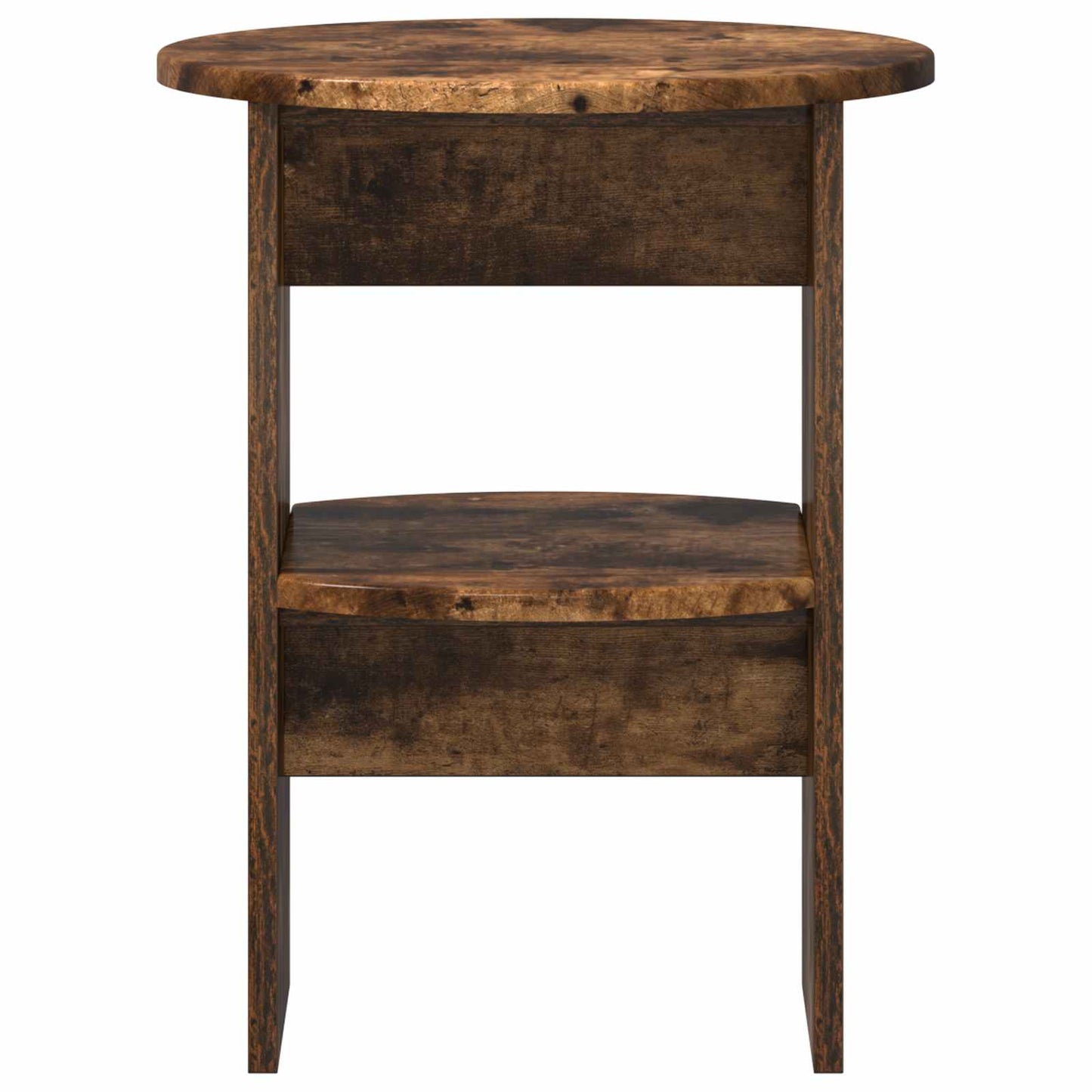 Side Cabinet 2 pcs Smoked Oak Ø40 x 50 cm Engineered Wood