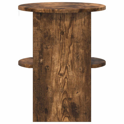 Side Cabinet 2 pcs Smoked Oak Ø40 x 50 cm Engineered Wood