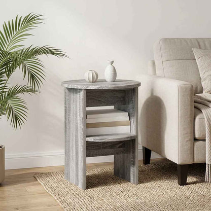 Side Cabinet Grey Sonoma Ø40 x 50 cm Engineered Wood