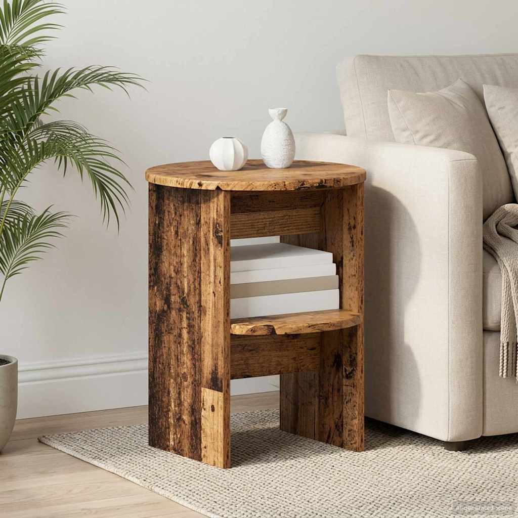 Side Cabinet Old Wood Ø40 x 50 cm Engineered Wood