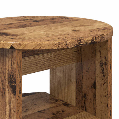 Side Cabinet 2 pcs Old Wood Ø40 x 50 cm Engineered Wood