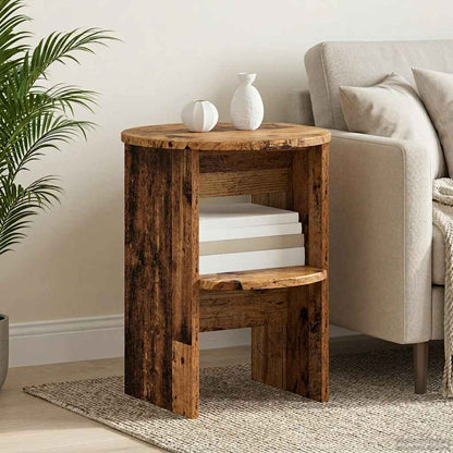 Side Cabinet 2 pcs Old Wood Ø40 x 50 cm Engineered Wood