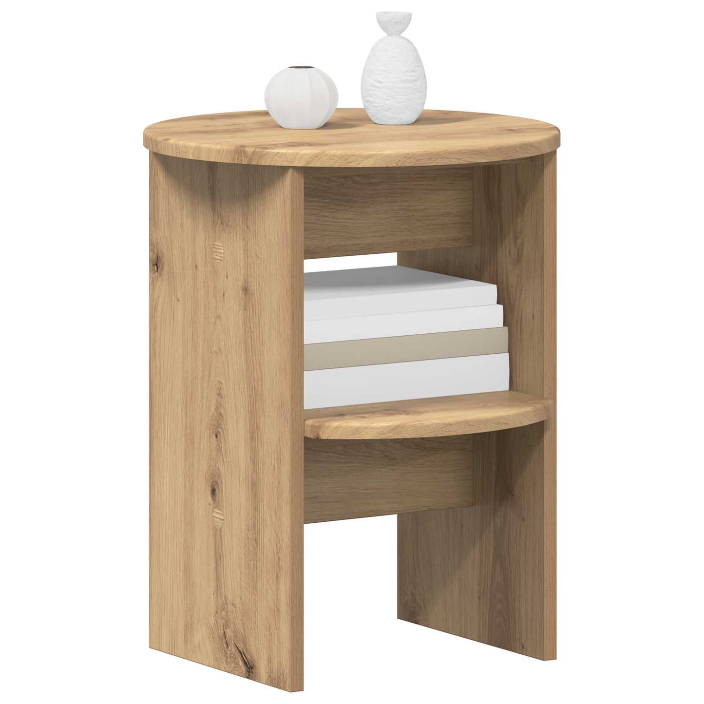 Side Cabinet 2 pcs Artisan Oak Ø40 x 50 cm Engineered Wood
