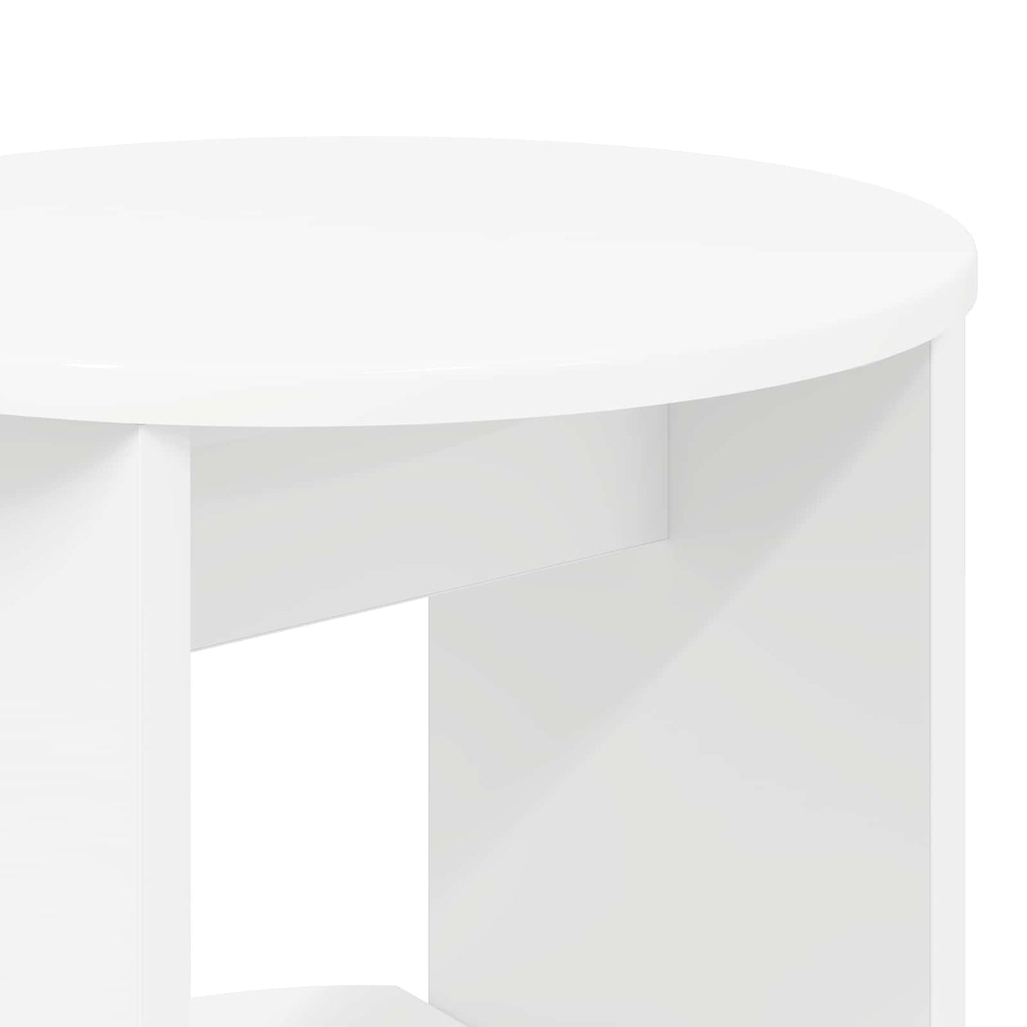 Side Cabinet White Engineered Wood