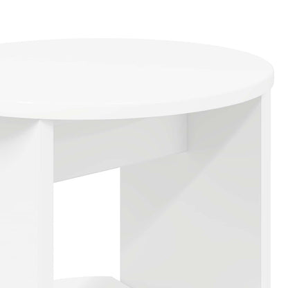 Side Cabinet White Engineered Wood