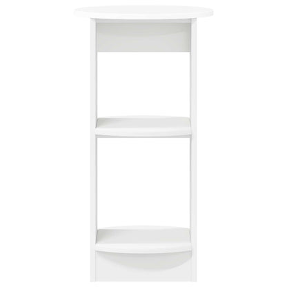 Side Cabinet White Engineered Wood