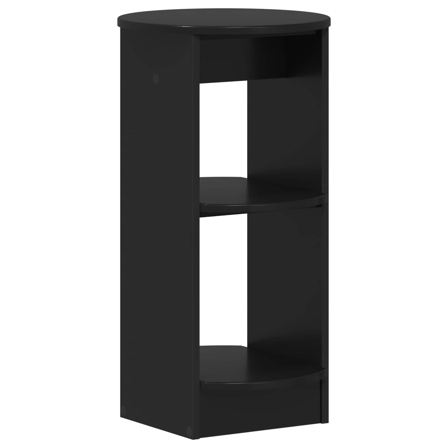 Side Cabinet Black Engineered Wood