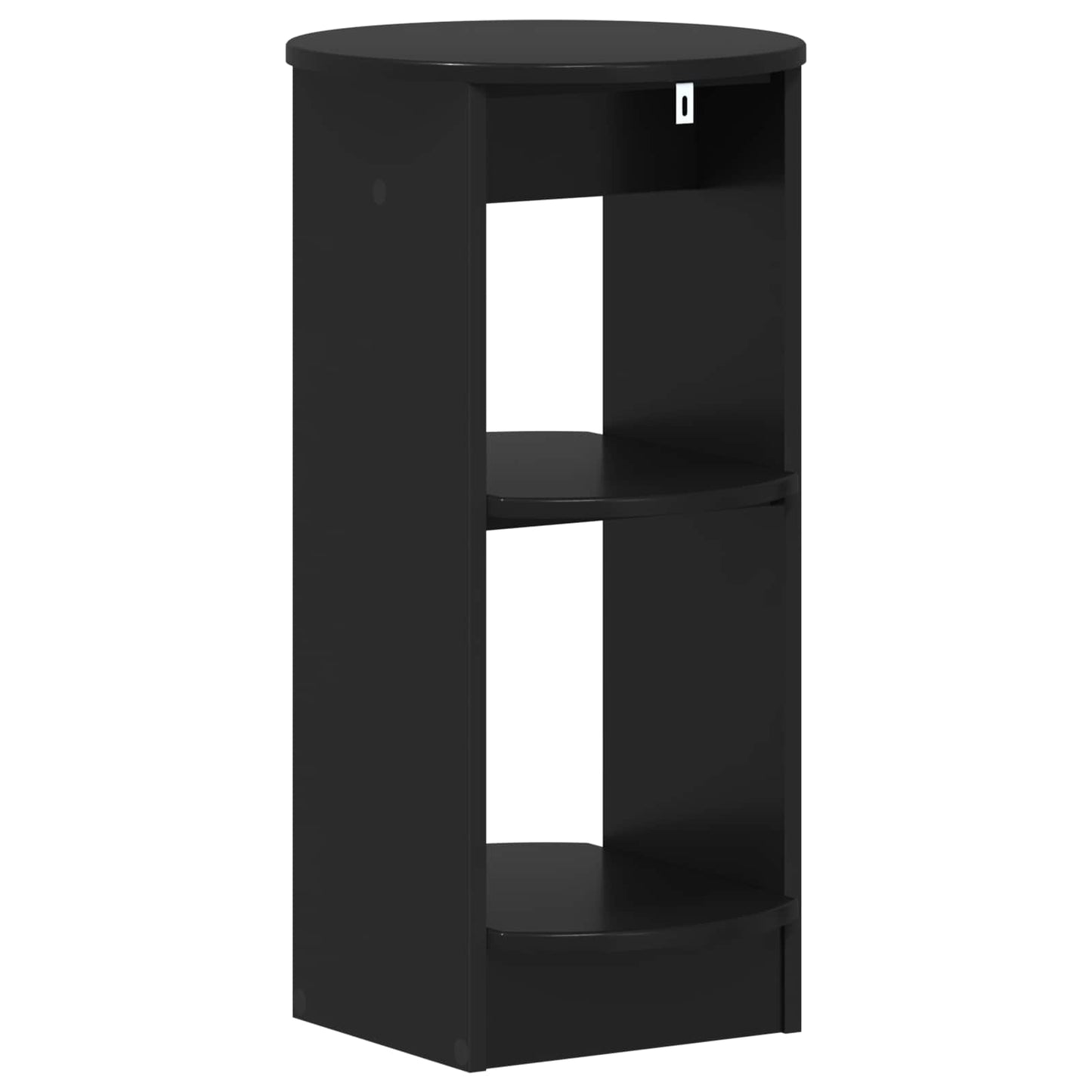 Side Cabinet Black Engineered Wood