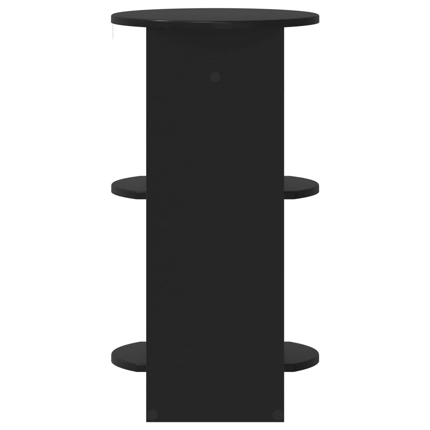 Side Cabinet Black Engineered Wood