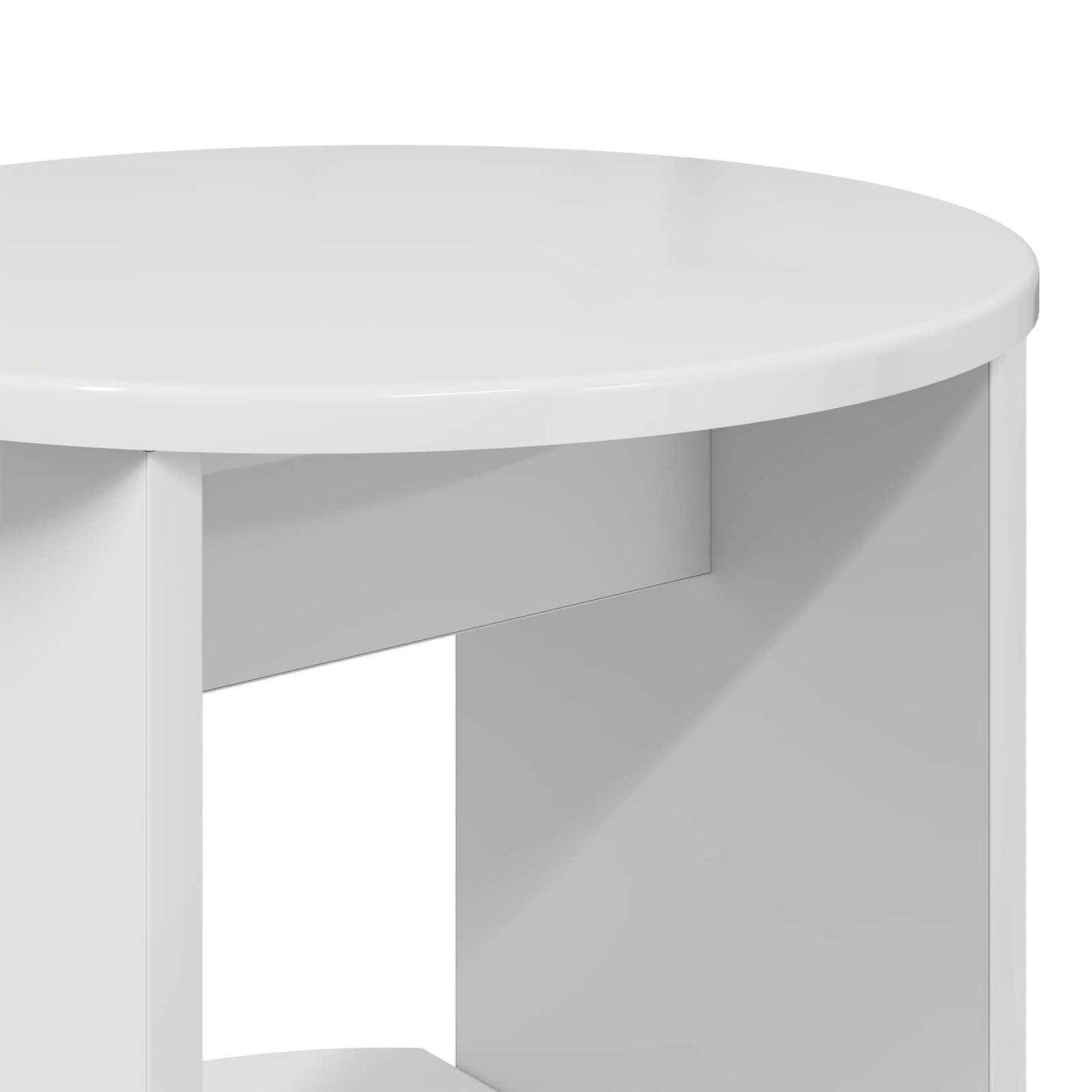Side Cabinet High Gloss White Engineered Wood