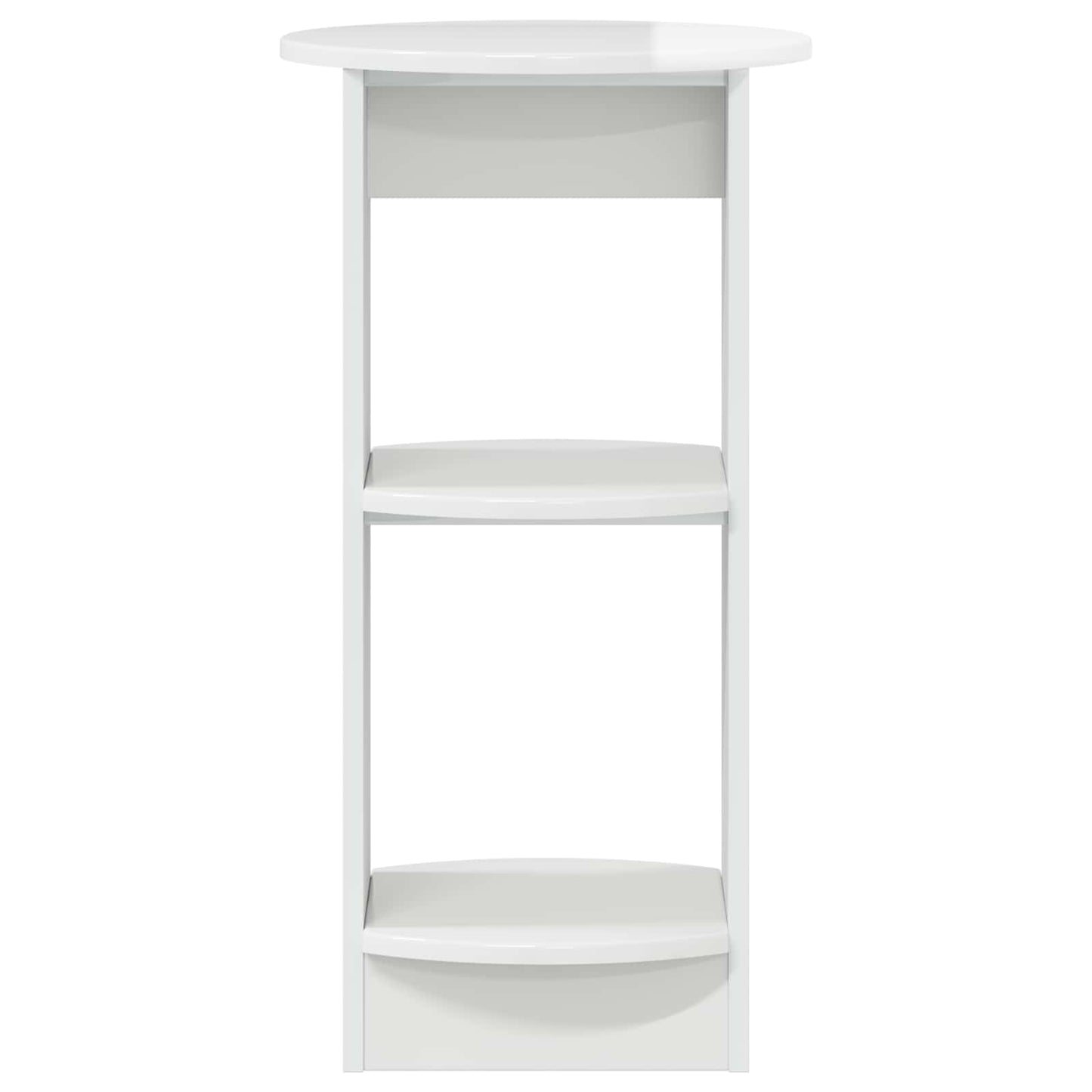 Side Cabinet High Gloss White Engineered Wood