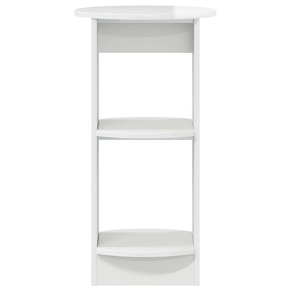 Side Cabinet High Gloss White Engineered Wood