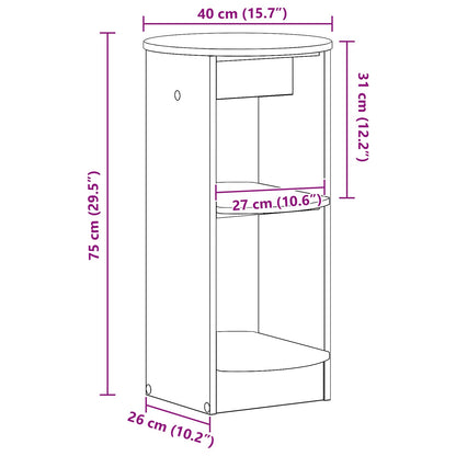 Side Cabinet Grey Sonoma 40 x 40 x 75 cm Engineered Wood