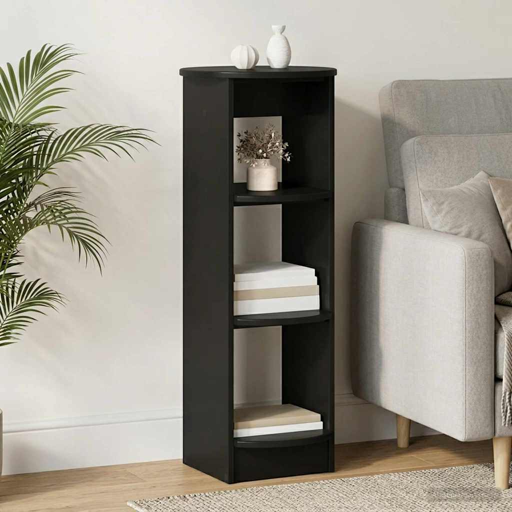 Side Cabinet Black 40 x 40 x 100 cm Engineered Wood