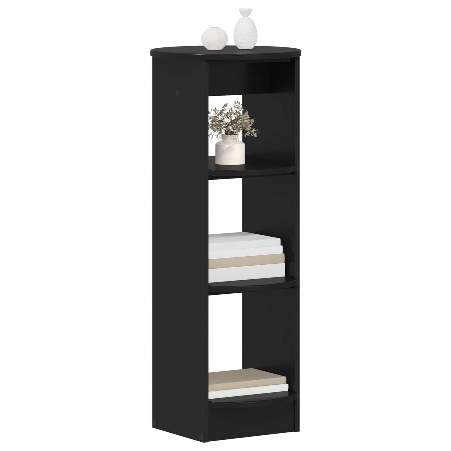 Side Cabinet Black 40 x 40 x 100 cm Engineered Wood