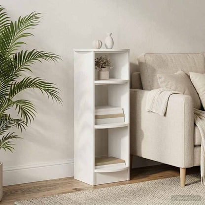 Side Cabinet High Gloss White 40 x 40 x 100 cm Engineered Wood