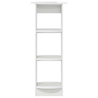 Side Cabinet High Gloss White 40 x 40 x 100 cm Engineered Wood