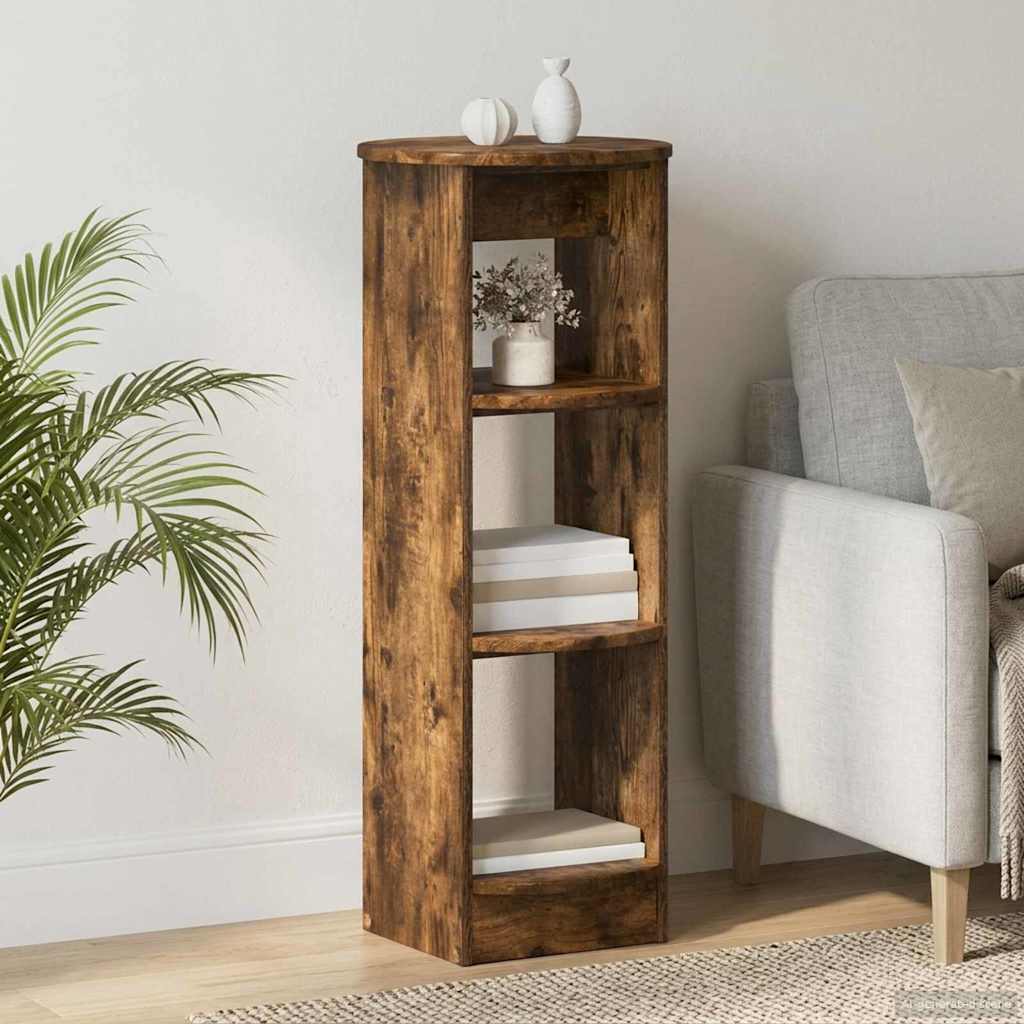 Side Cabinet Smoked Oak 40 x 40 x 100 cm Engineered Wood