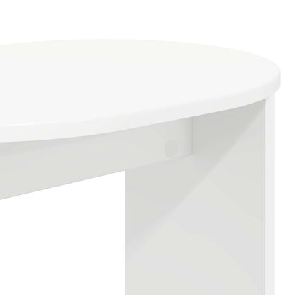 Side Table White 50 x 39,5 x 55 cm Engineered Wood