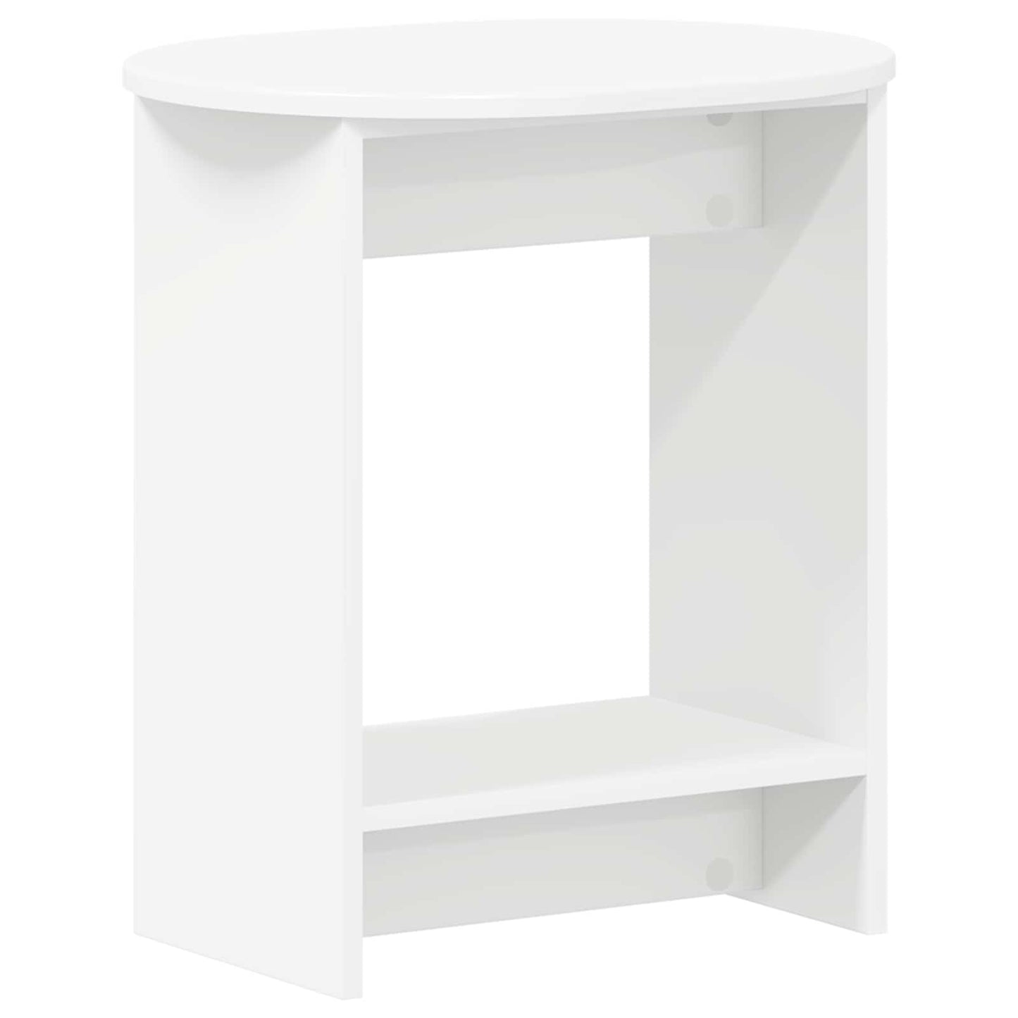 Side Table White 50 x 39,5 x 55 cm Engineered Wood