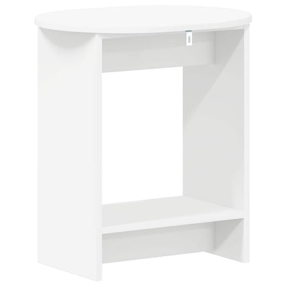 Side Table White 50 x 39,5 x 55 cm Engineered Wood