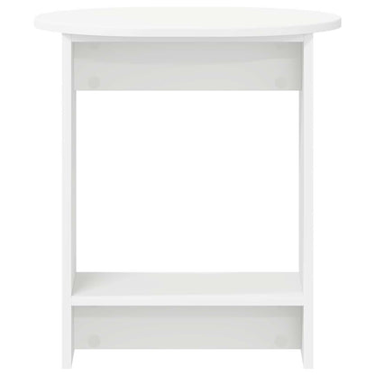 Side Table White 50 x 39,5 x 55 cm Engineered Wood