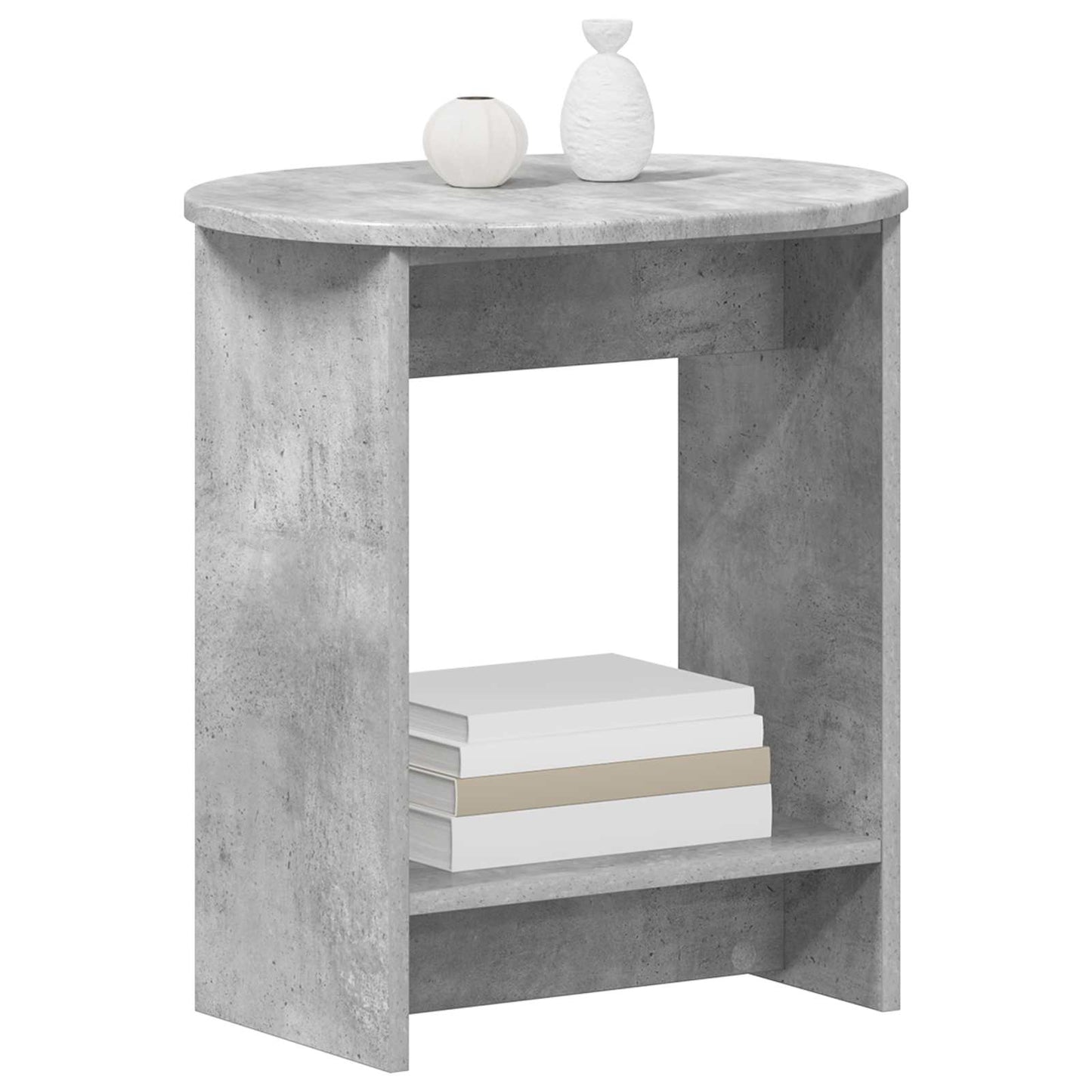 Side Table Concrete Grey 50 x 39,5 x 55 cm Engineered Wood