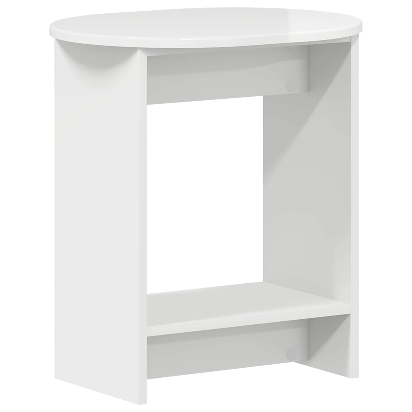 Side Table High Gloss White 50 x 39,5 x 55 cm Engineered Wood