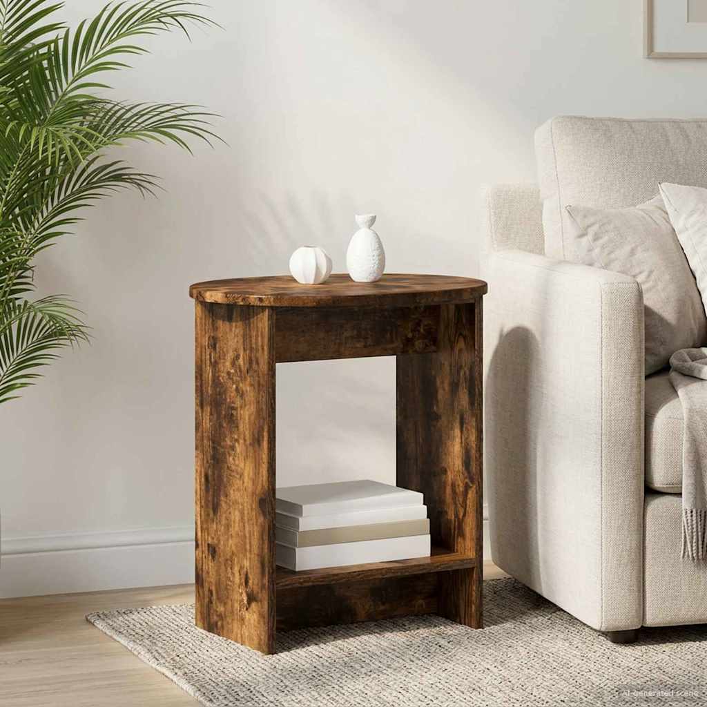 Side Table Smoked Oak 50 x 39,5 x 55 cm Engineered Wood