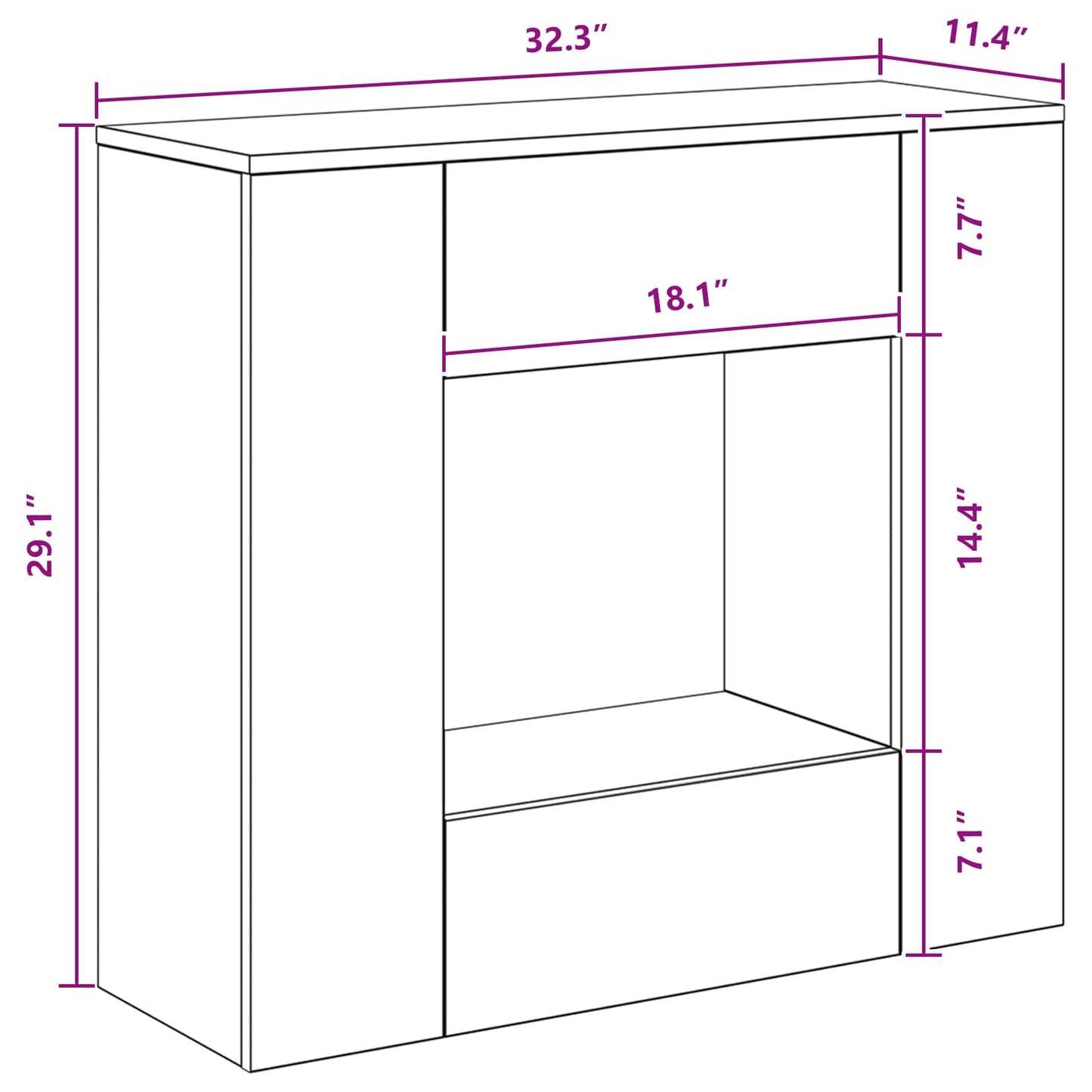82 x 29 x 74 cm